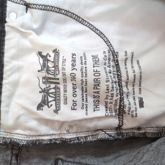 Men's Levi's Sz 40/32 505 Vintage Red Tab, Black Relaxed Fit Jeans - Picture 6 of 9